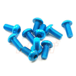 Products: Blue Alu 7075 3x6mm Hex Socket Buttonhd Screws 10p