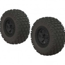 Products: AR550042 Fortress SC Tire Set Glued Black (2) Senton Mega 4x4 and BLX by ARRMA