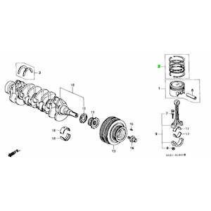 Honda Genuine D15 Ring Set (std)