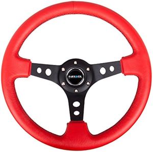 Clearance: NRG Innovations 350mm 3" Deep Dish With Holes Suede