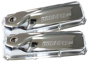 Ford: 302 351C FORD STEEL VALVE     COVERS CHROME WITH AF LOGO