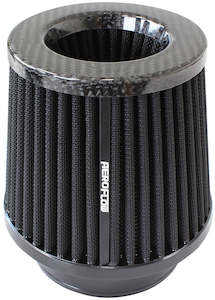 Air Filters: 4" CARBON INVERTED TAPERED 5.25-6 O.D, 5 HIGH BLACK