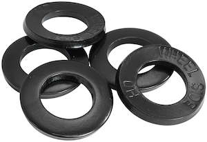 Large Wheel Nut Washer Weld   Black 1.250 Od 0.695 Id 5 Pack