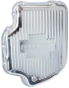 Sumps: TH400 DEEP TRANSMISSION PAN CHROME W/ DRAIN PLUG 3" DEEP
