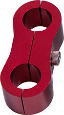 BILLET DUAL HOSE SEPARATOR -12 HOSE RED 24MM / 15/16" ID