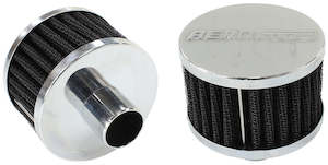 Breathers: 1" PUSH IN BREATHER FILTER 3" O.D,2" H,CHROME TOP
