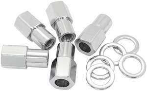 Wheel Parts And Accessories: 0.750 SHANK OPEN NUTS M14x1.50CHROME M14 x 1.50mm WHEEL (5)