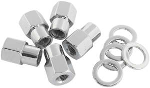 Wheel Parts And Accessories: 0.550 SHANK OPEN NUTS M14x1.50CHROME M14 x 1.50mm WHEEL (5)