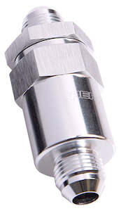 Fuel Filters: BILLET FUEL FILTER -8AN       SILVER 30 MICRON BRONZE FILTER