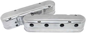 GM LS 2 PIECE VALVE COVERS CAST TALL RETRO SMOOTH POLISHE