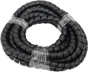 15.7mm I.D SPIRAL WRAP COVER BRAIDED HOSE WIRE 3.7 METERS BLACK Aeroflow - AF 91-9855