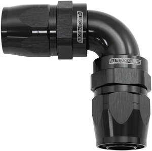 90 DEG -20AN TO -20AN CUTTER FULL FLOW HOSE ENDS BLACK