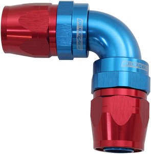 90 DEG -20AN TO -20AN CUTTER FULL FLOW HOSE ENDS BLUE