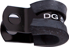 CUSHIONED P CLAMPS -7AN 5PK BLACK 11MM ID OR 7/16" ID