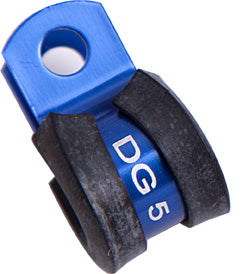 Fuel Line: CUSHIONED P CLAMPS -7AN 5PK BLUE 11MM ID OR 7/16" ID