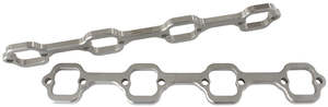 Ford 289-351W header flanges 1-3/4" rectangle port, PAIR