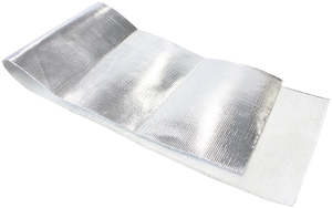 Heat Sheild: 40" X 36" ALUMINISED HEAT BARRIER SILVER FINISH