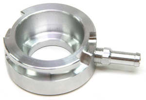 BILLET RADIATOR NECK WELD ON RAW FINISH LARGE CAP 42MM ID