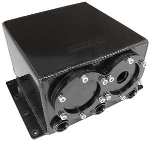 Surge Tanks: DUAL UNDER CAR PUMP SURGE TANKBLACK SUITS 2 X AF49-1014