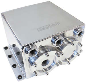 DUAL FUEL PUMP SURGE TANK POLISHED SUITS 2 X AF49-1014