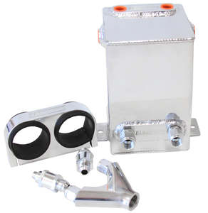 DUAL FUEL PUMP SURGE TANK KIT POLISHED 3.1L CAPACITY