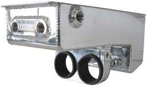 DUAL FUEL PUMP UNDER CAR SURGE TANK POLISHED 4.75L CAPACITY 77-1044