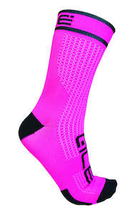 SOCKS ACCESSORY: ALE H-Comb Power High Cuff Socks -  Pink and Black