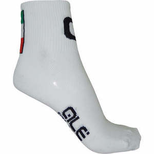 SOCKS ACCESSORY: ALE Q-Skin High Cuff Socks - White