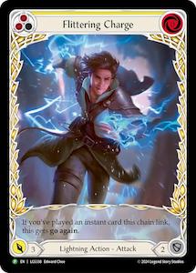 Flesh And Blood Single: Flittering Charge (Yellow) (Extended Art) [LGS338] (Promo)  Rainbow Foil