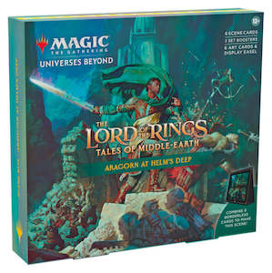 Magic Commander Deck: THE LORD OF THE RINGS: Aragon at Helm's Deep - Holiday Scene Box