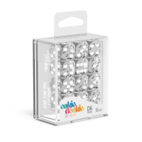 Oakie Doakie Dice Translucent - D6 12mm Clear (36)