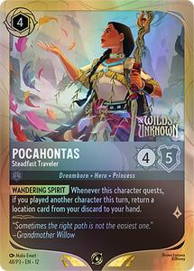 Lorcana Singles All: Pocahontas - Steadfast Traveler (48) [Promo Cards]