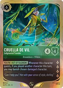 Lorcana Singles All: Cruella De Vil - Judgmental Traveler (45) [Promo Cards]