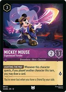 Lorcana Singles All: Mickey Mouse - Experienced Traveler (52/204) [Wilds Unknown]
