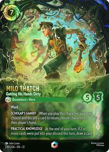 Lorcana Singles All: Milo Thatch - Getting His Hands Dirty (Enchanted) (230/204) [Wilds Unknown]