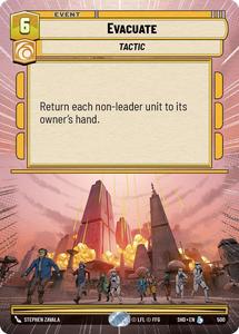Starwars Unlimited Singles In Stock: Evacuate (500) (Hyperspace) (500) [Shadows of the Galaxy]