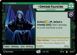 Starwars Unlimited Singles In Stock: Emperor Palpatine - Galactic Ruler (006/252) [Spark of Rebellion]