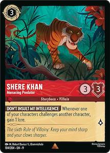 Lorcana Singles In Stock: Shere Khan - Menacing Predator (104/204) [Fabled]