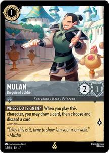 Lorcana Singles All: Mulan - Disguised Soldier (38) [Promo Cards]