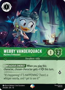 Lorcana Singles All: Webby Vanderquack - Mystery Enthusiast (Epic) (211/204) [Whispers in the Well]