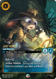 Lorcana Singles All: Judy Hopps - Lead Detective (Enchanted) (235/204) [Whispers in the Well]
