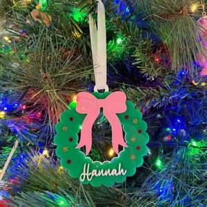Christmas: Personalised Wreath Ornament