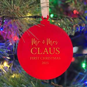 Christmas: Personalised First Christmas Married Ornament