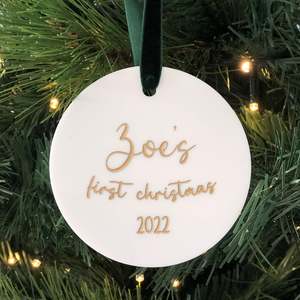 Christmas: Baby's First Christmas Personalised Decoration