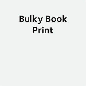 Commercial Uncoated: Bulky Book Print