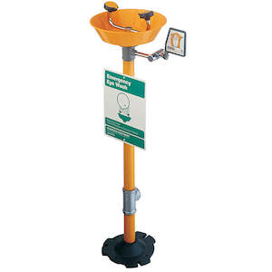 Eyewash Station: Eye/Face Wash Pedestal Mounted – Plastic Bowl