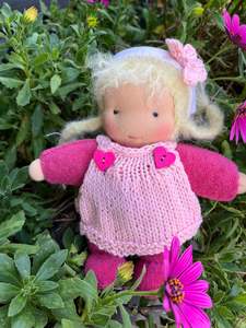 Waldorf soft body doll” Pink heart”