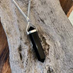 Obsidian Double Terminated Pendant (Small)