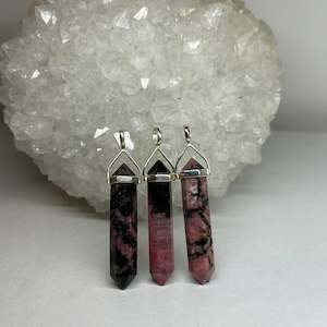All Pendants 1: Rhodonite Double Terminated Pendant