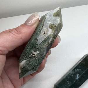 Moss Agate Double Terminated Point